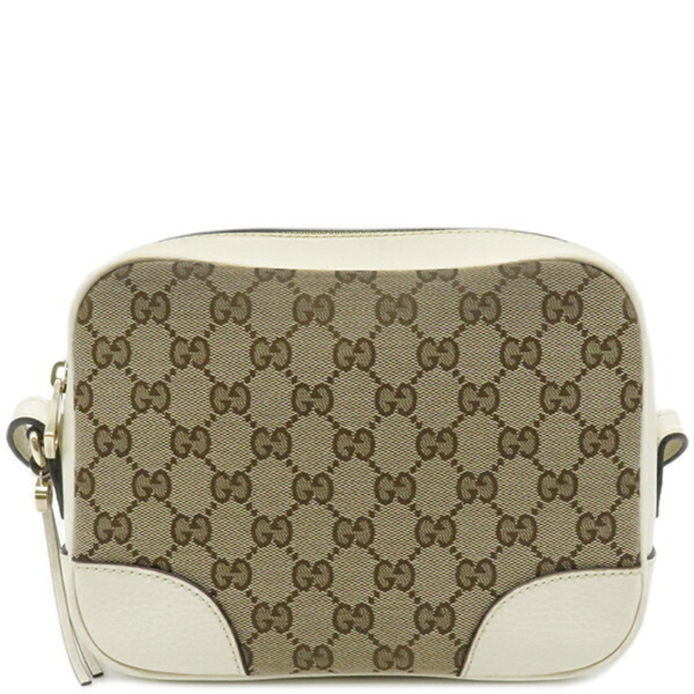 Gucci GG Supreme Canvas Camera Shoulder Bag Beige
